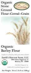 organic barley flour label