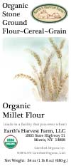 organic millet flour label